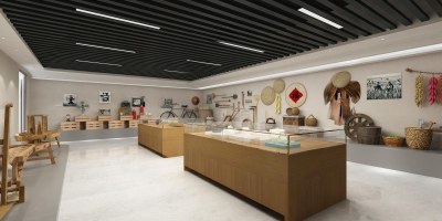 现代民俗农具展厅3D模型下载